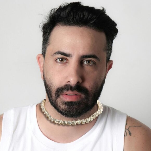 Baseball Necklace Beaded for Men, Bling Ice 16in/18in/20in Shiny Baseball Chain - Picture 2 of 9